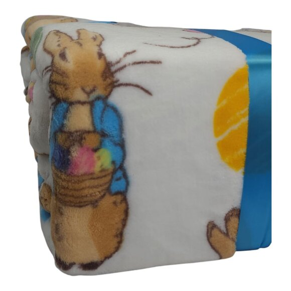 Peter Rabbit Queen Plush Blanket 90"X90" Family Sized Throw Polyester Easter - Picture 11 of 12